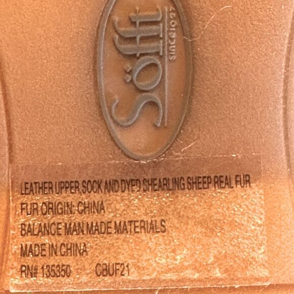 SOFFT Bellflower Genuine Shearling Clog Size 7.5 - Picture 7 of 8